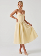 Lemon Midi Dress - Lightweight Fabric, Casual Style for Everyday Wear