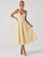 Lemon Midi Dress - Lightweight Fabric, Casual Style for Everyday Wear