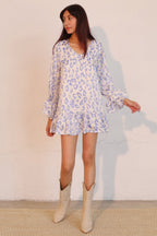 Leopard Print Ruffle Dress - Lightweight Fabric - Casual Summer Wear