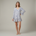 Leopard Print Ruffle Dress - Lightweight Fabric - Casual Summer Wear