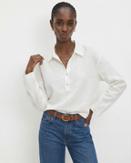 Linen Polo Collar Pullover for Casual Wear - Lightweight and Breathable