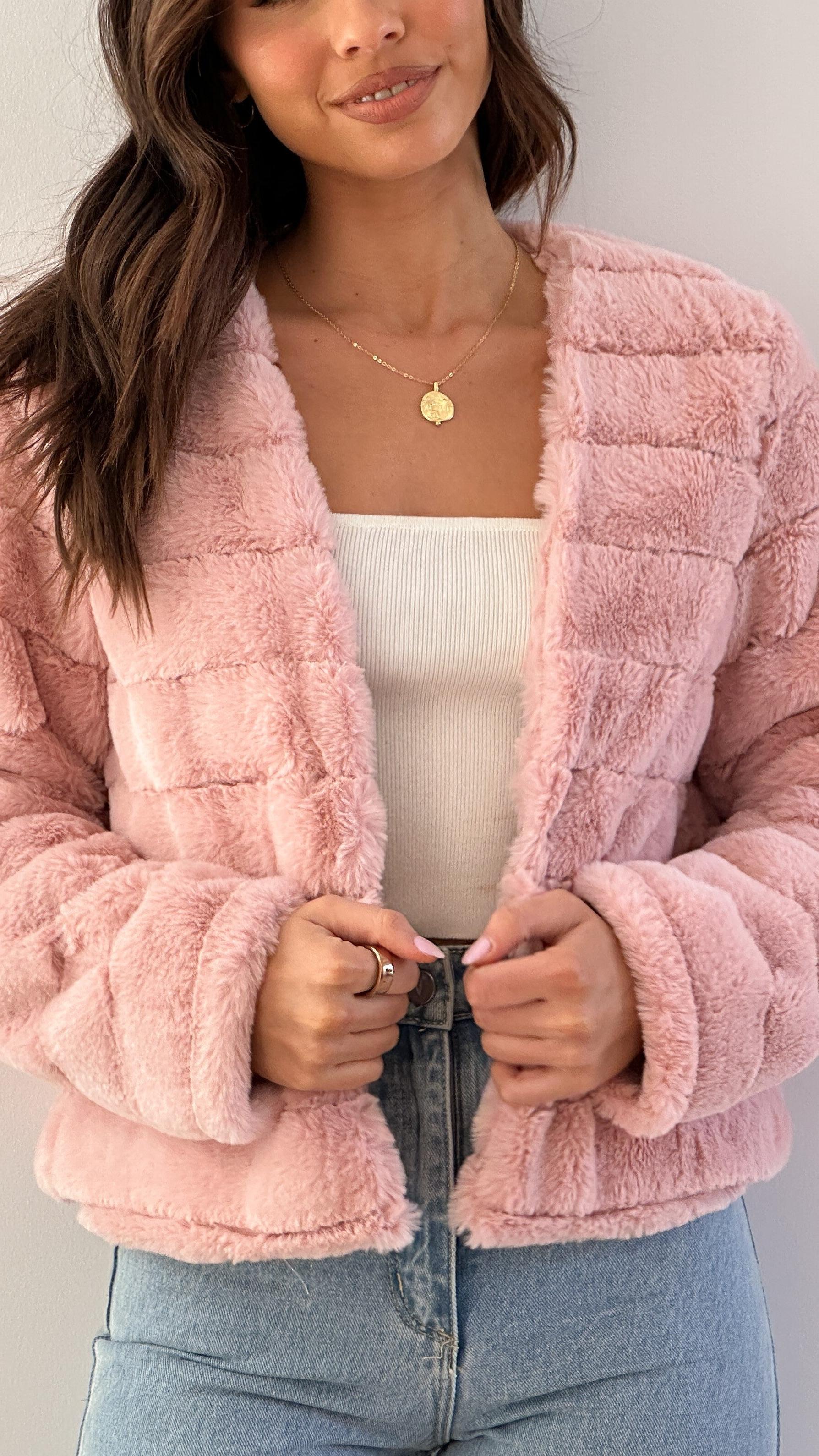 Luxe Women's Crop Jacket Pink