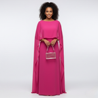 Maxi Cape Dress for Women - Elegant Formal Wear for Special Occasions