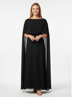 Maxi Cape Dress for Women - Elegant Formal Wear for Special Occasions