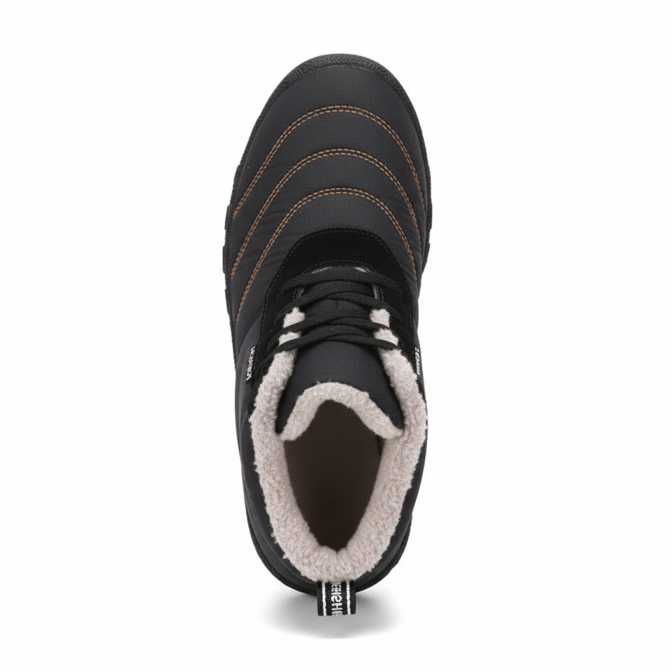 Men's Black Insulated Winter Boots