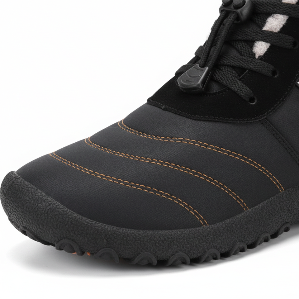 Men's Black Insulated Winter Boots