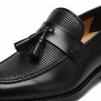 Men's Black Leather Tassel Loafers