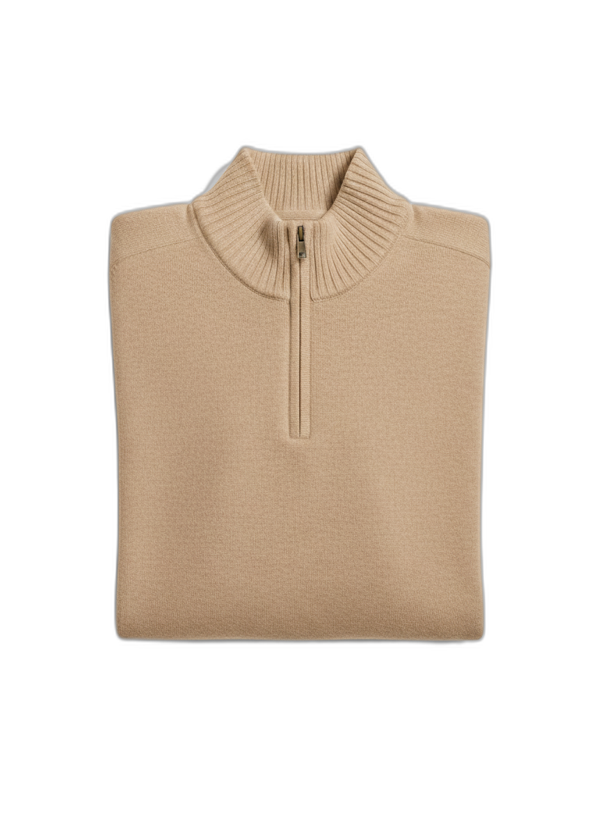 Men's Cashmere Sweater with Zipper - Soft, Stylish Knitwear for Casual or Formal Wear
