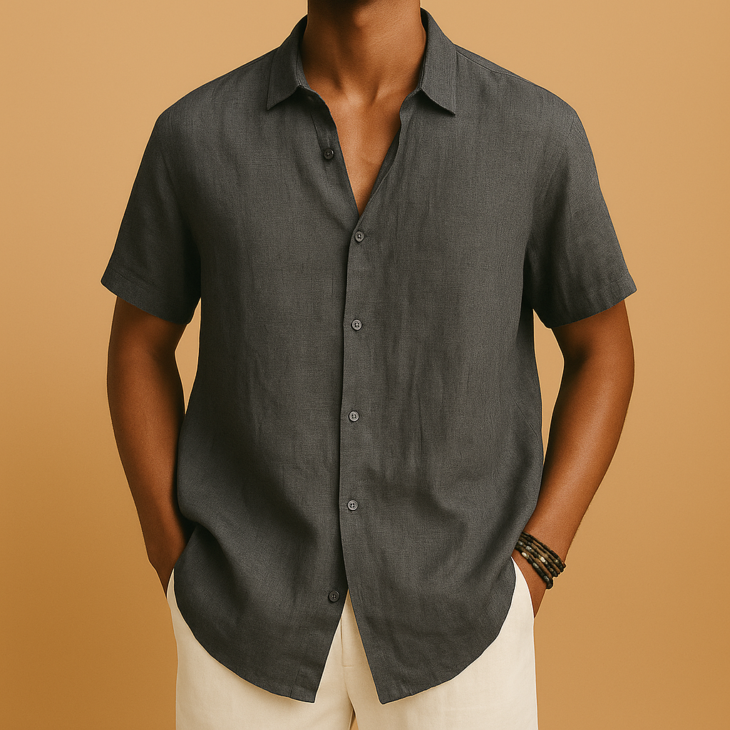 Men's Casual Short Sleeve Summer Shirt | Lightweight Cotton Blend | Perfect for Everyday Wear