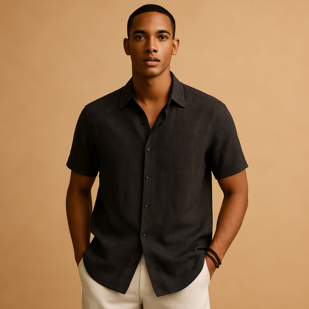 Men's Casual Short Sleeve Summer Shirt | Lightweight Cotton Blend | Perfect for Everyday Wear