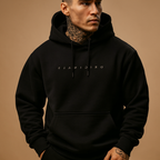 Men's Hooded Sweatshirt - Soft Cotton Blend - Modern Fit - Casual Wear for Everyday Comfort Black