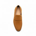 Men's Khaki Suede Penny Loafers