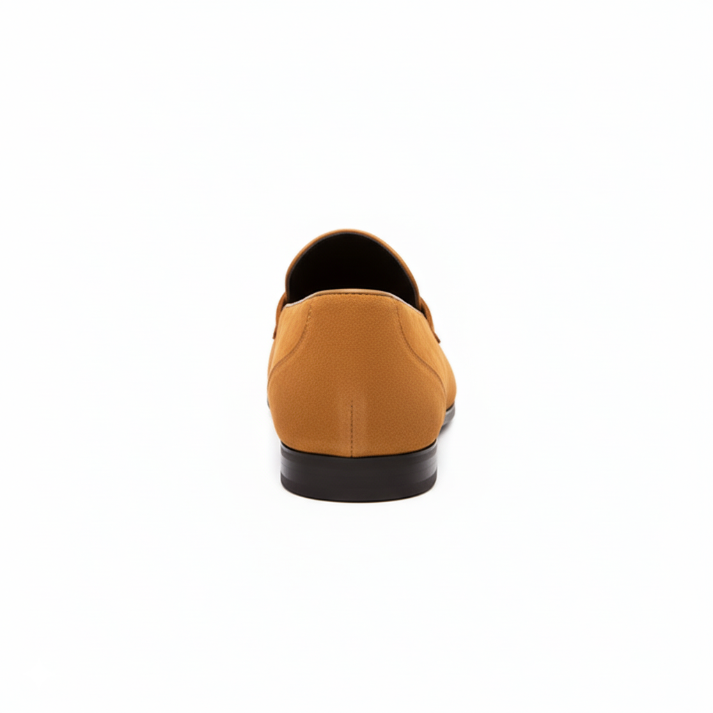 Men's Khaki Suede Penny Loafers
