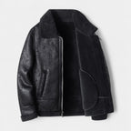 Men's Leather Aviator Jacket - Classic Design, Durable Genuine Leather, Perfect for Casual Wear and Outdoor Activities