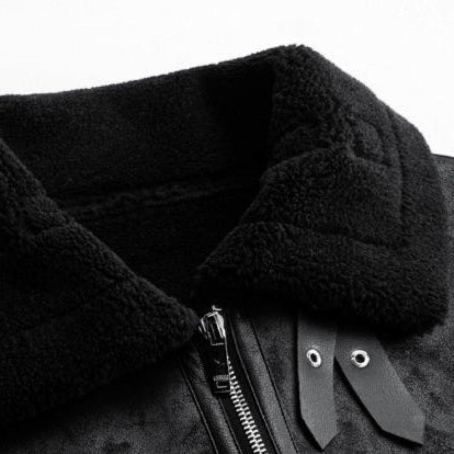 Men's Leather Aviator Jacket - Classic Design, Durable Genuine Leather, Perfect for Casual Wear and Outdoor Activities