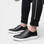 Men’s Leather Lace-Up Casual Dress Sneakers