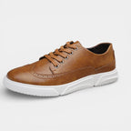 Men’s Leather Lace-Up Casual Dress Sneakers