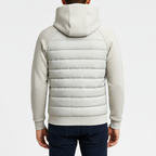 Men's Lightweight Quilted Hooded Bomber Jacket - Zip-Up Design for Casual Wear and Outdoor Activities