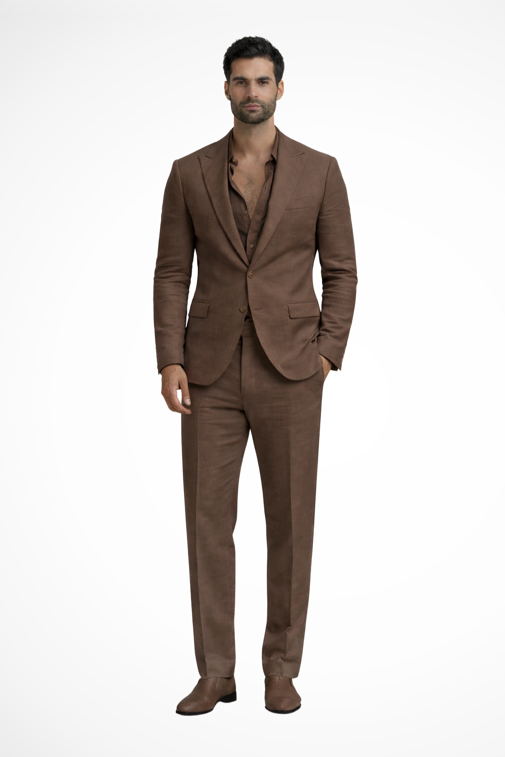 Men's Linen Relaxed Fit Summer Wedding Guest Suit - Lightweight & Comfortable