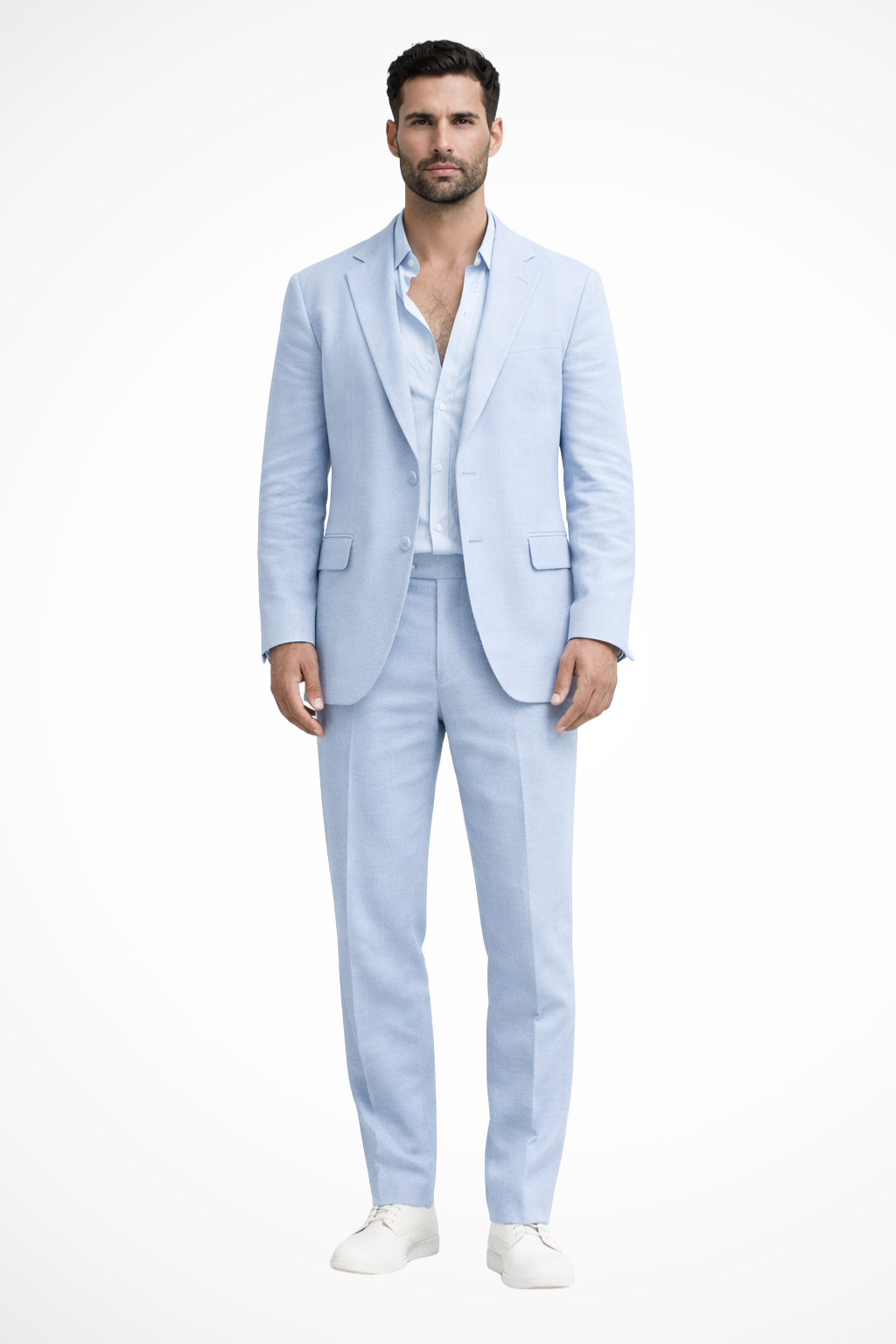 Men's Linen Relaxed Fit Summer Wedding Guest Suit - Lightweight & Comfortable