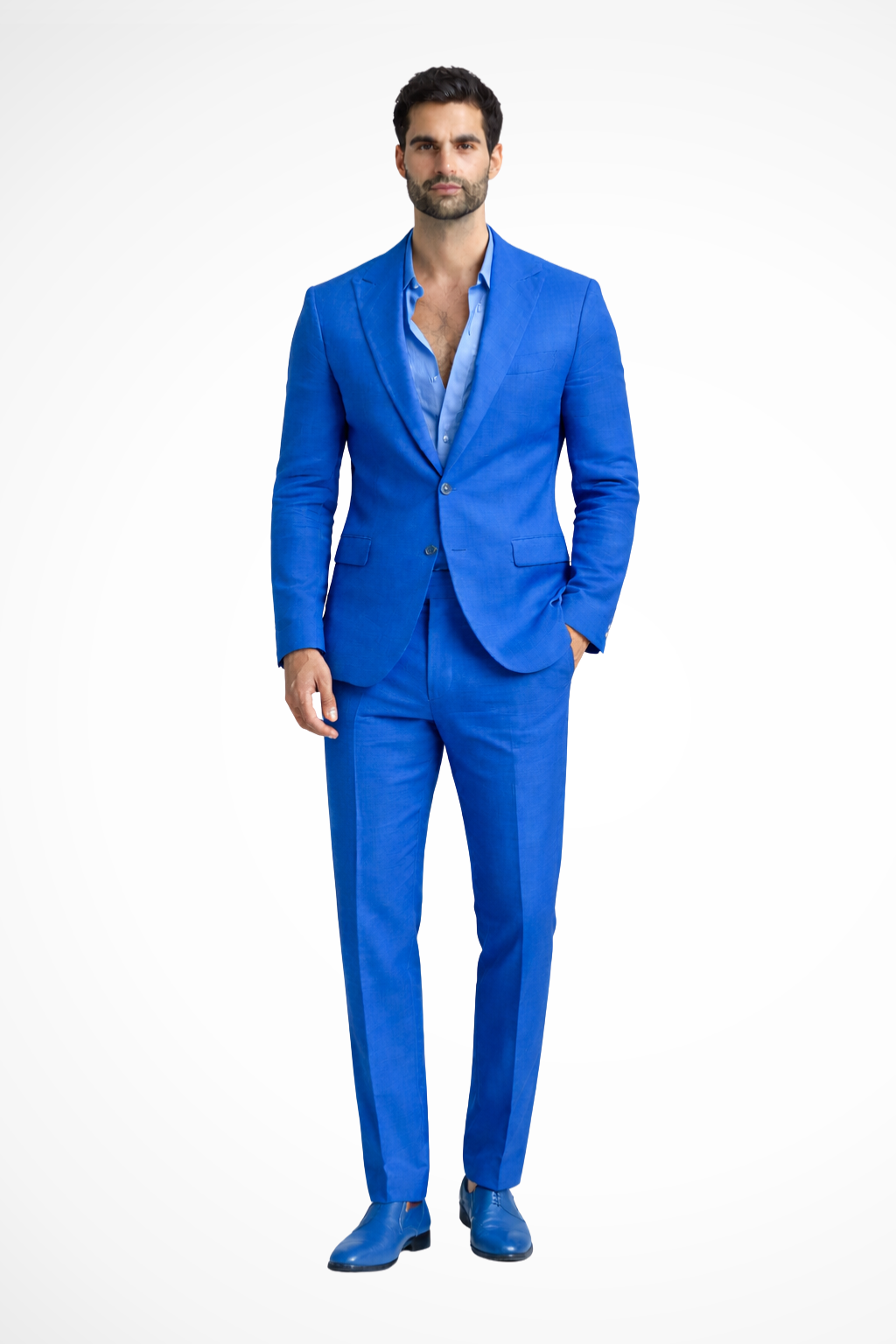 Men's Linen Relaxed Fit Summer Wedding Guest Suit - Lightweight & Comfortable