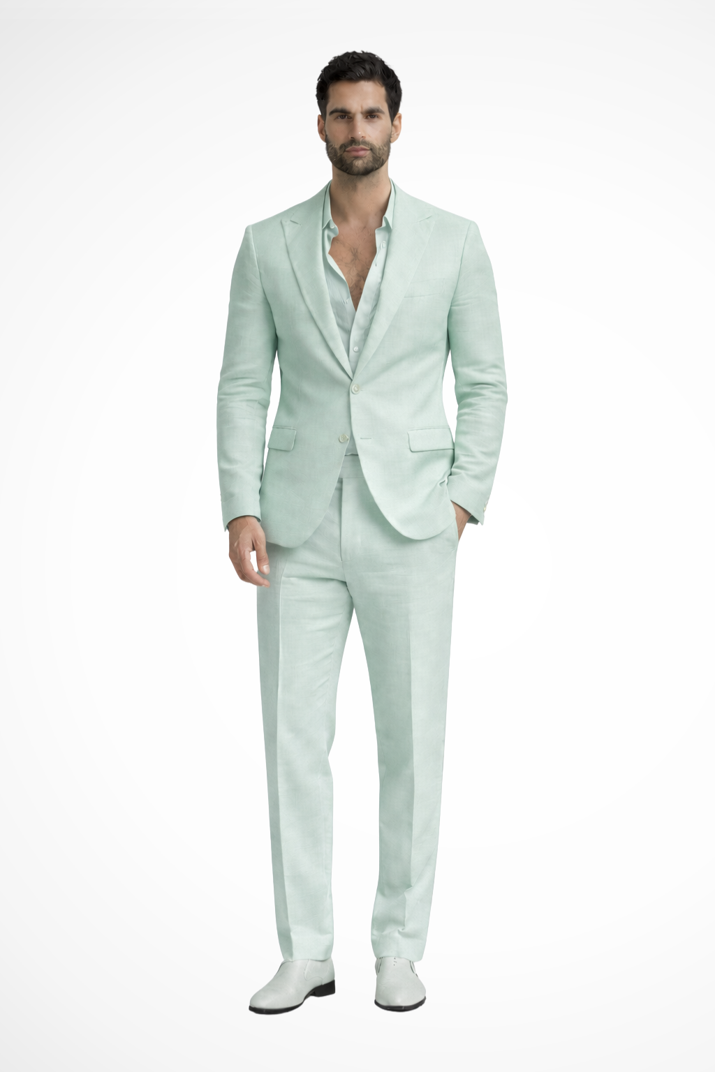 Men's Linen Relaxed Fit Summer Wedding Guest Suit - Lightweight & Comfortable