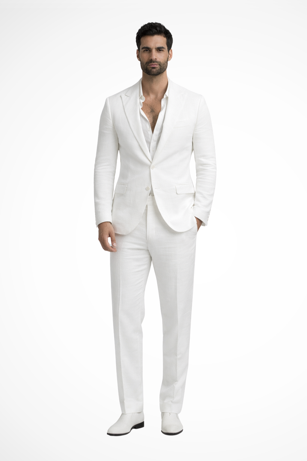 Men's Linen Relaxed Fit Summer Wedding Guest Suit - Lightweight & Comfortable