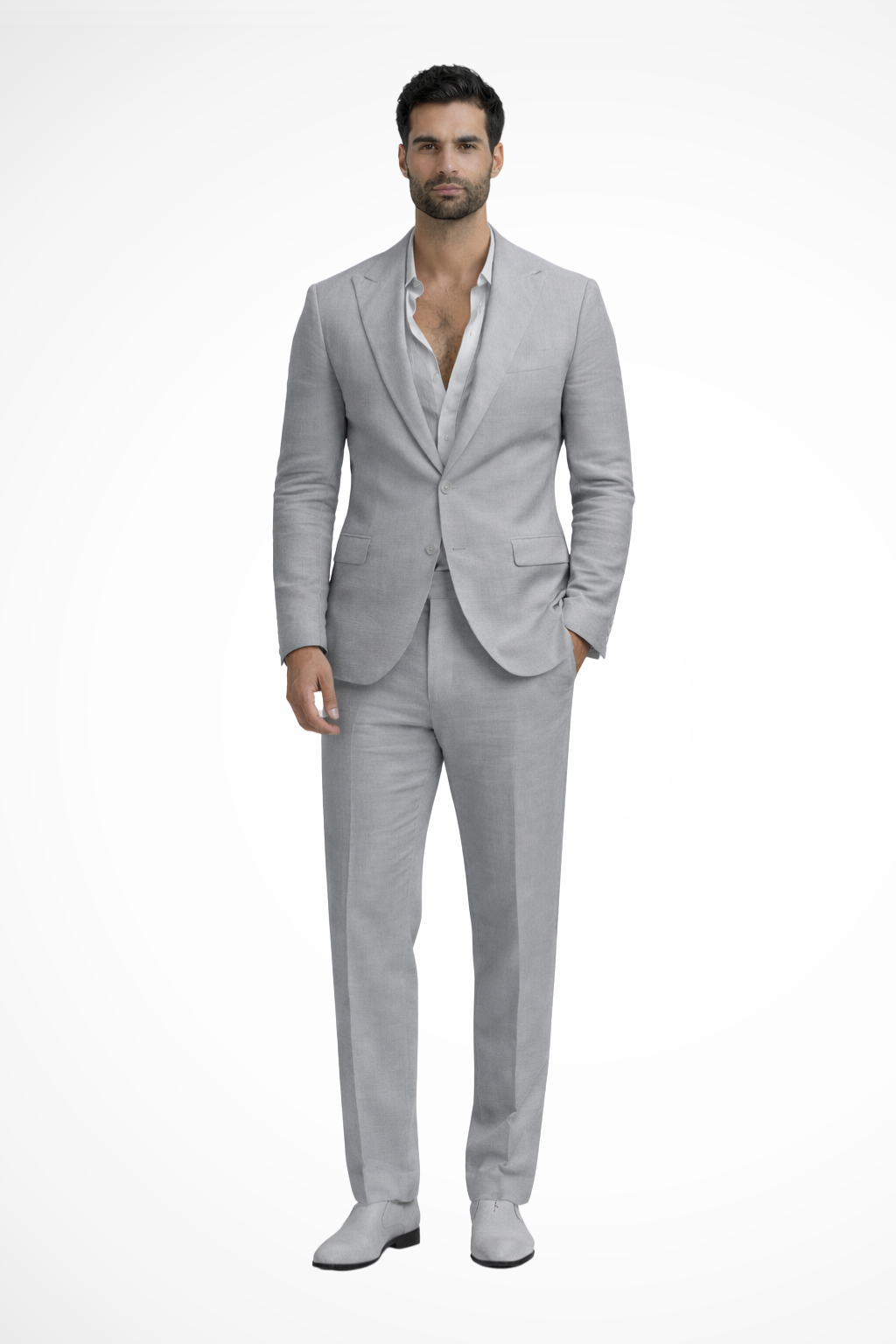 Men's Linen Relaxed Fit Summer Wedding Guest Suit - Lightweight & Comfortable
