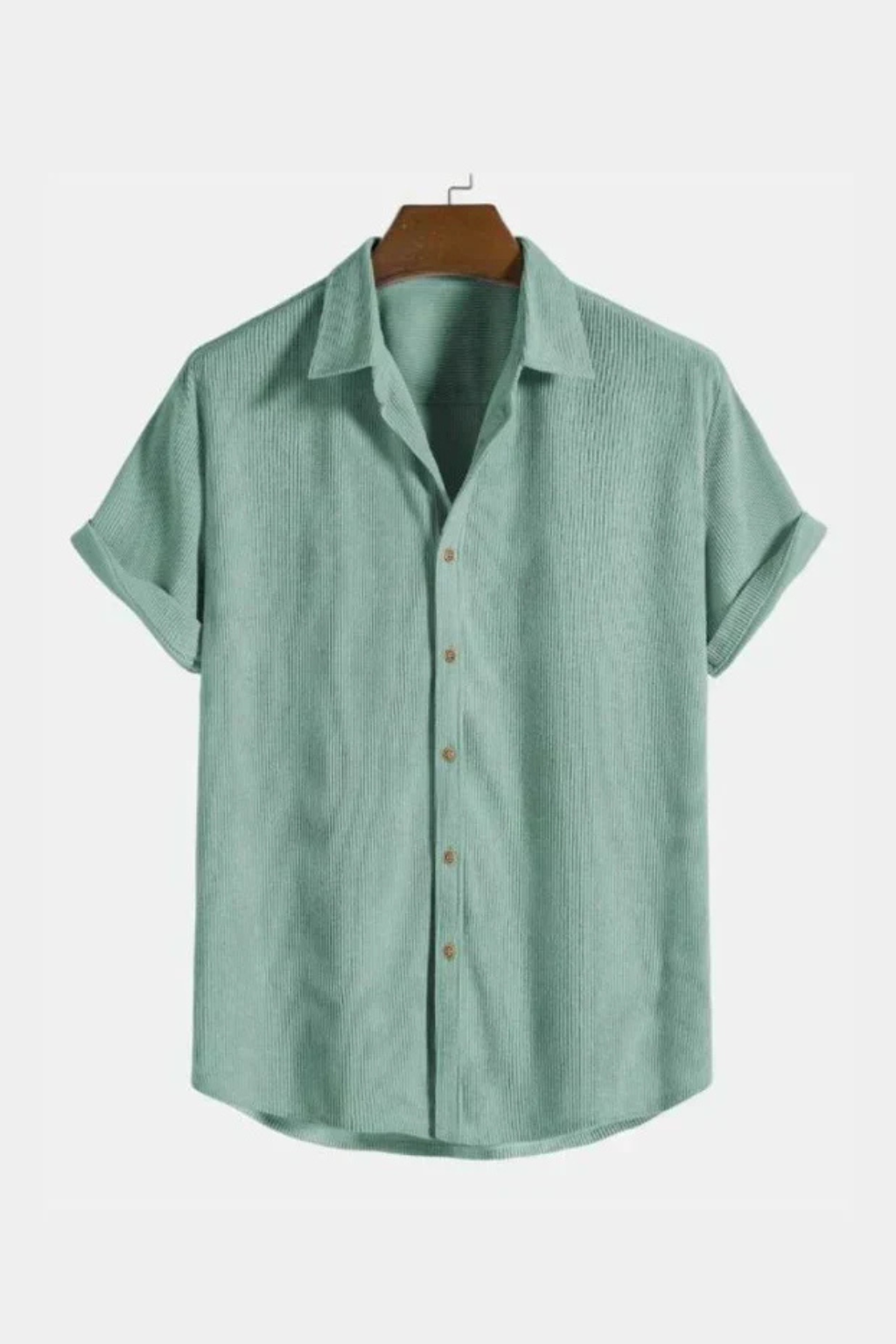 Men's Textured Short Sleeve Camp Collar Shirt - Casual Summer Wear