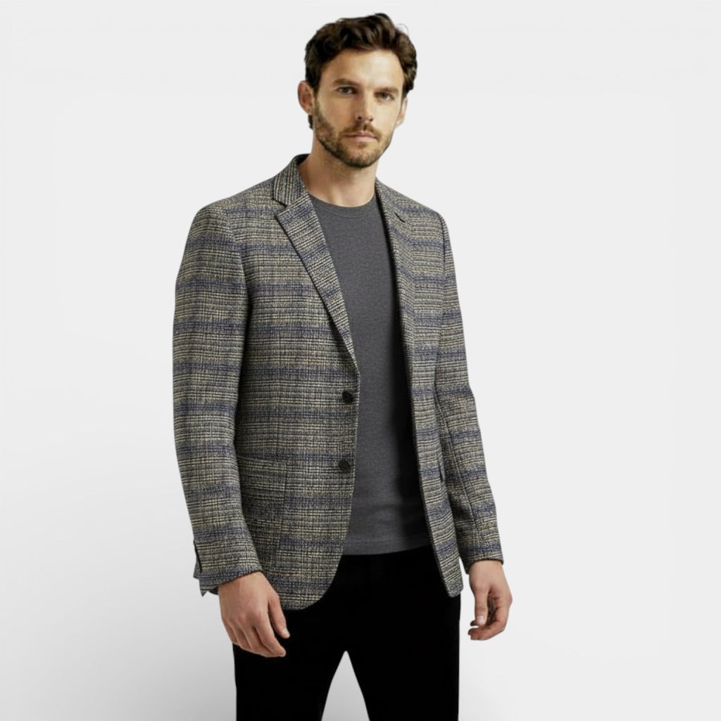 Men’s Wool Blend Textured Blazer – Tailored Modern Fit