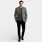 Men’s Wool Blend Textured Blazer – Tailored Modern Fit