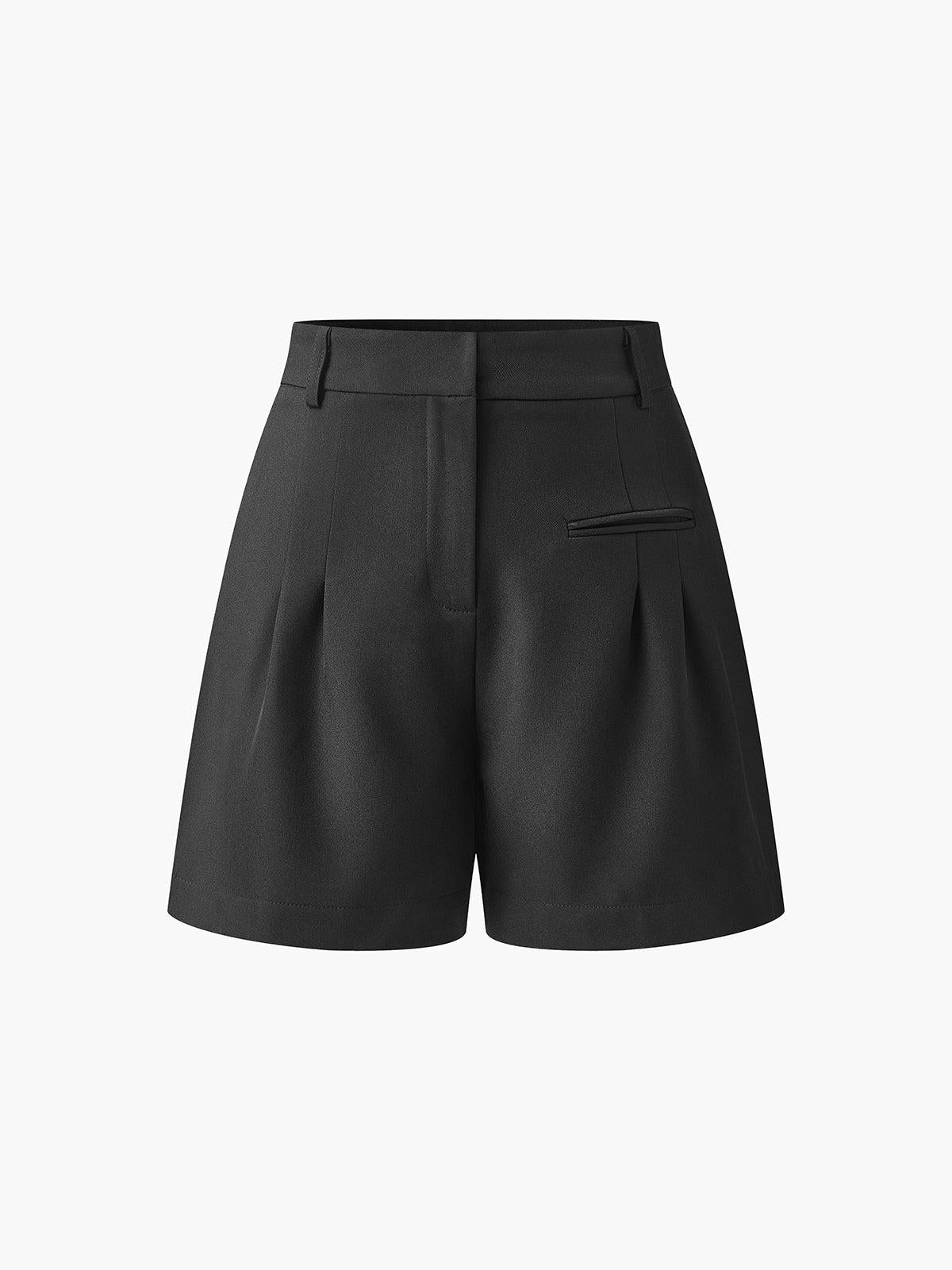 Mid-Waist Tailored Shorts Without Belt - Comfortable Casual Summer Wear