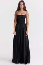 Satin Corset Maxi Dress for Women UK – Evening Gown Black Tie & Cocktail Attire