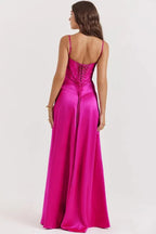 Satin Corset Maxi Dress for Women UK – Evening Gown Black Tie & Cocktail Attire