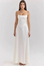 Satin Corset Maxi Dress for Women UK – Evening Gown Black Tie & Cocktail Attire