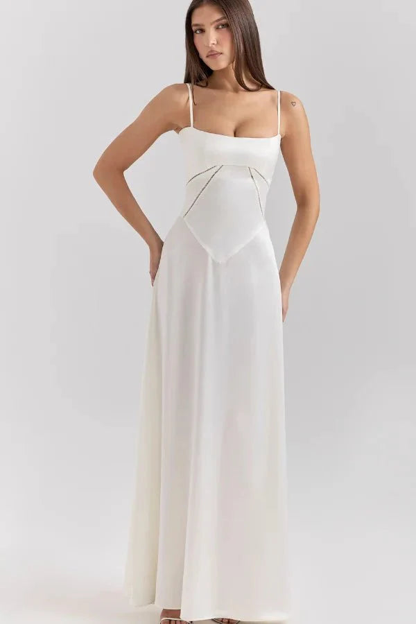 Satin Corset Maxi Dress for Women UK – Evening Gown Black Tie & Cocktail Attire