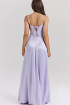 Satin Corset Maxi Dress for Women UK – Evening Gown Black Tie & Cocktail Attire