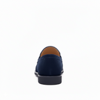 Navy Blue Suede Loafers for Men