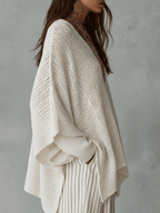 Neutral Bohemian Knit Pullover Top for Effortless Everyday Style