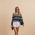 Off Shoulder Butterfly Sleeve Blouse - Lightweight Casual Top for Women