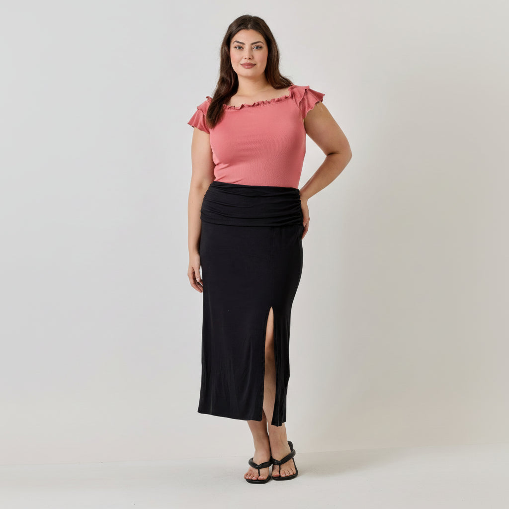Off-Shoulder Double Ruffle Top - Lightweight Casual Blouse for Women