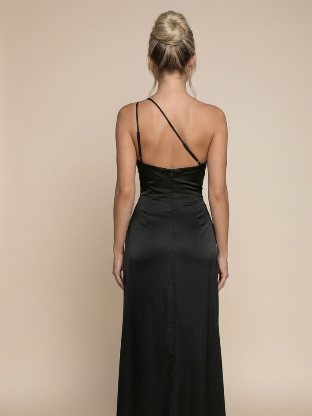 One-Shoulder Starlight Gown for Women - Elegant Evening Dress in Lightweight Fabric for Formal Events and Special Occasions