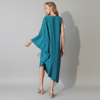 One-Sleeve Matte Crepe Dress for Women - Elegant Evening Wear