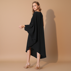 One-Sleeve Matte Crepe Dress for Women - Elegant Evening Wear