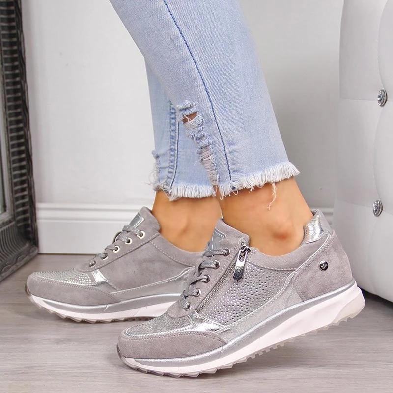 Orthopedic Sneakers with Zipper Closure for Comfort and Support