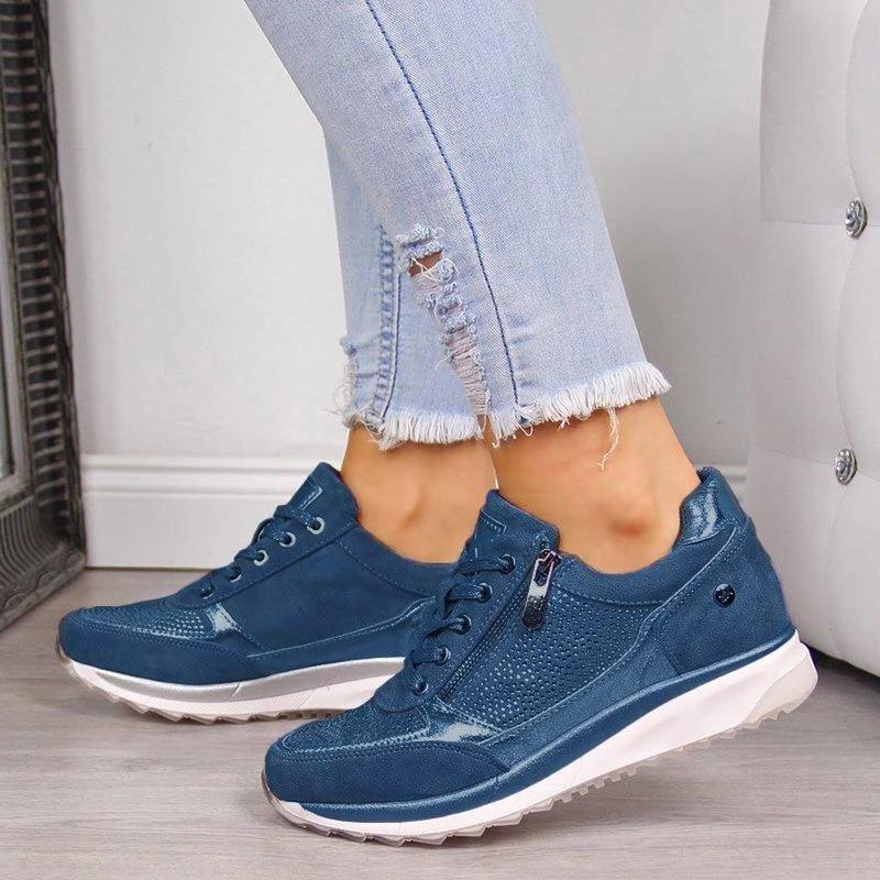 Orthopedic Sneakers with Zipper Closure for Comfort and Support