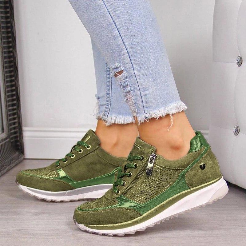 Orthopedic Sneakers with Zipper Closure for Comfort and Support
