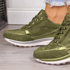 Orthopedic Sneakers with Zipper Closure for Comfort and Support