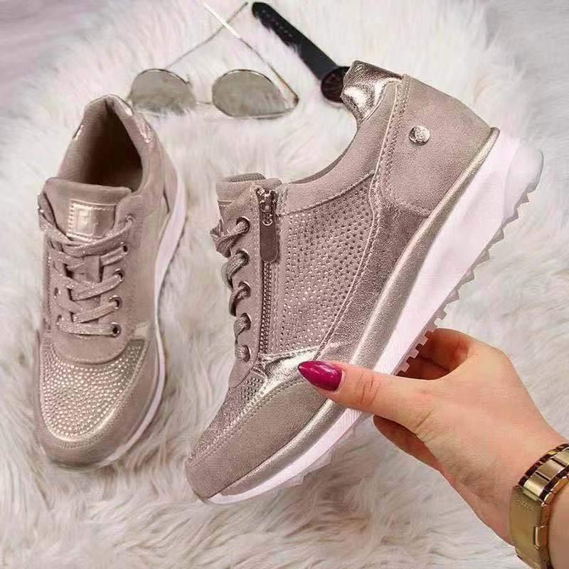 Orthopedic Sneakers with Zipper Closure for Comfort and Support