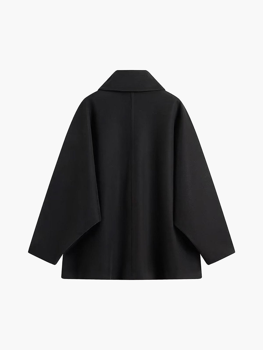 Oversized Wool-Blend Women's Coat with Button Closure for Casual Wear